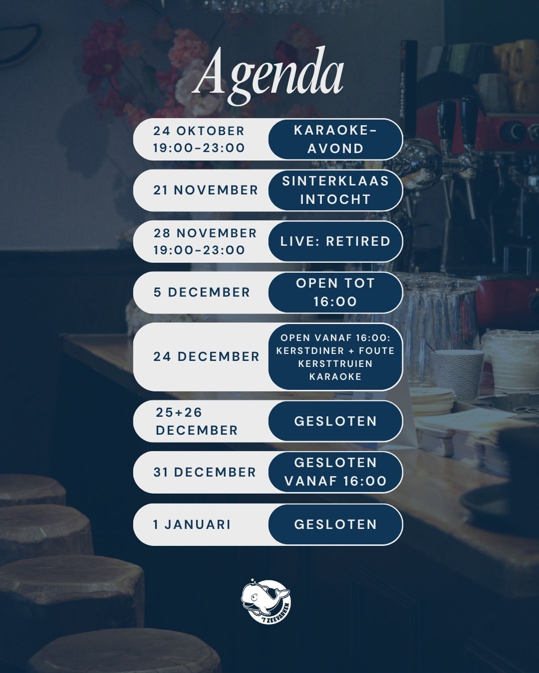 Afbeelding bij het evenement: Agenda oktober - december 2026